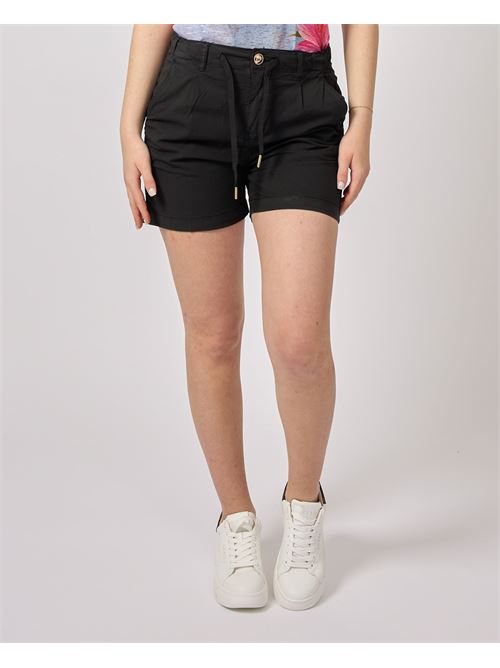 Shorts nero Yes Zee in cotone con coulisse YES ZEE | P219-WV000801